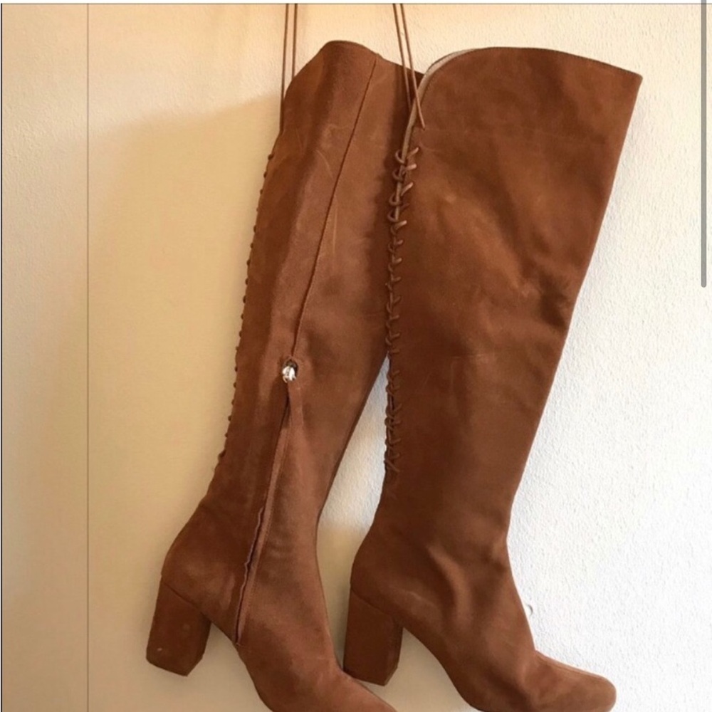 Zara brown suede boots